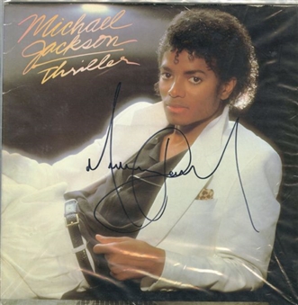 Michael Jackson Signed Thriller Album Cover
